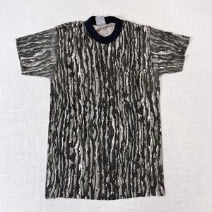 80s Americas Finest Pocket T Shirt S-M* Vtg Realtree Camo USA Hunting Grunge